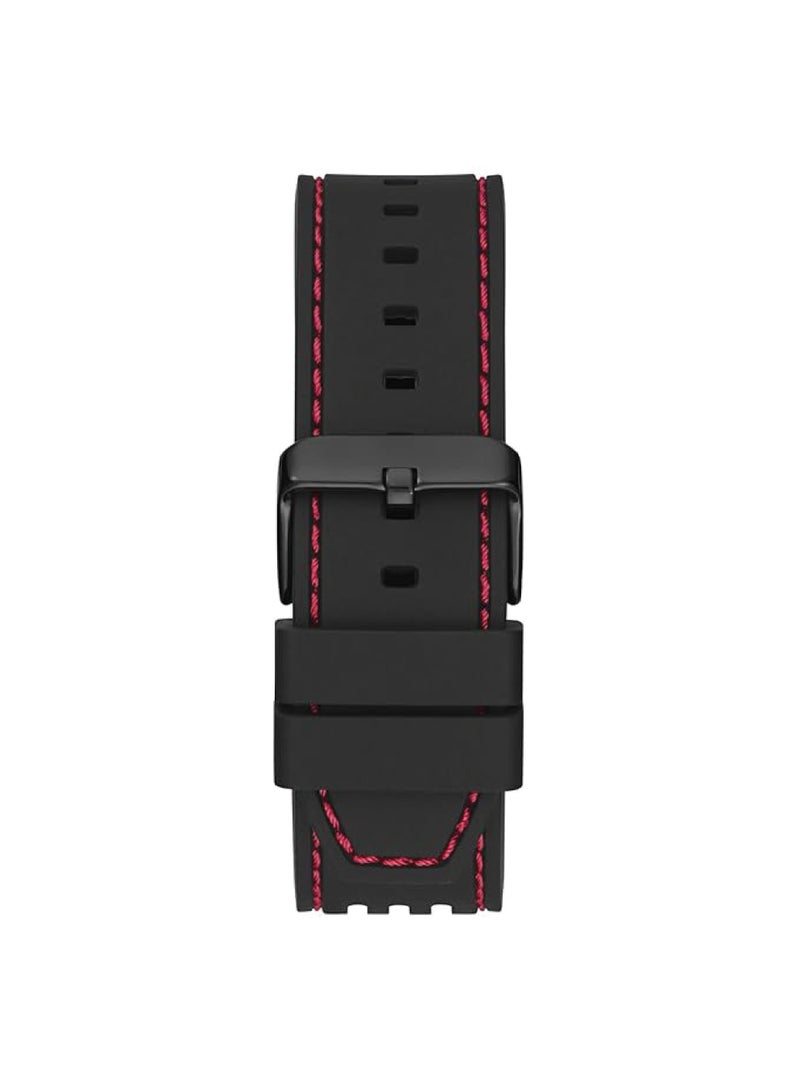 Guess Men's Phoenix Black Silicone Strap Watch GW0857G1 - Image 3